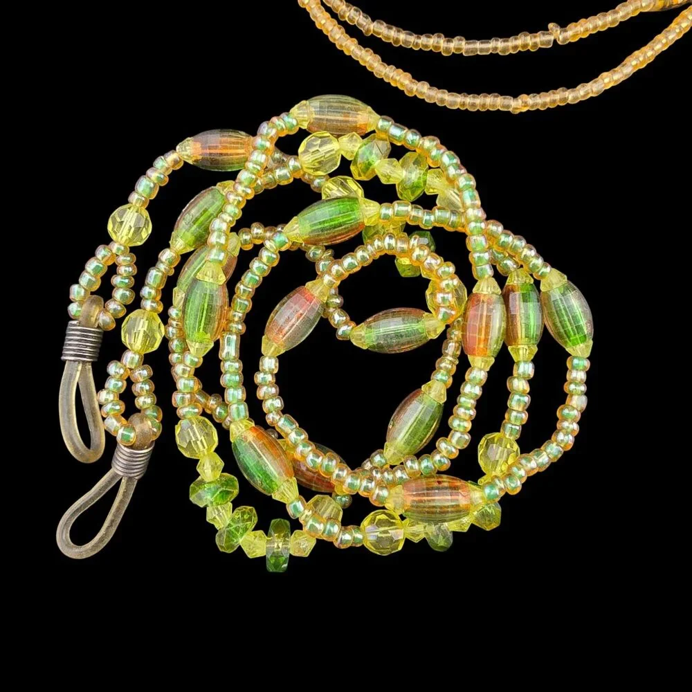 Set of 6 Beaded Eyeglass Chains Assorted Colors and Lengths Spring Fall Boho - Picture 2 of 8